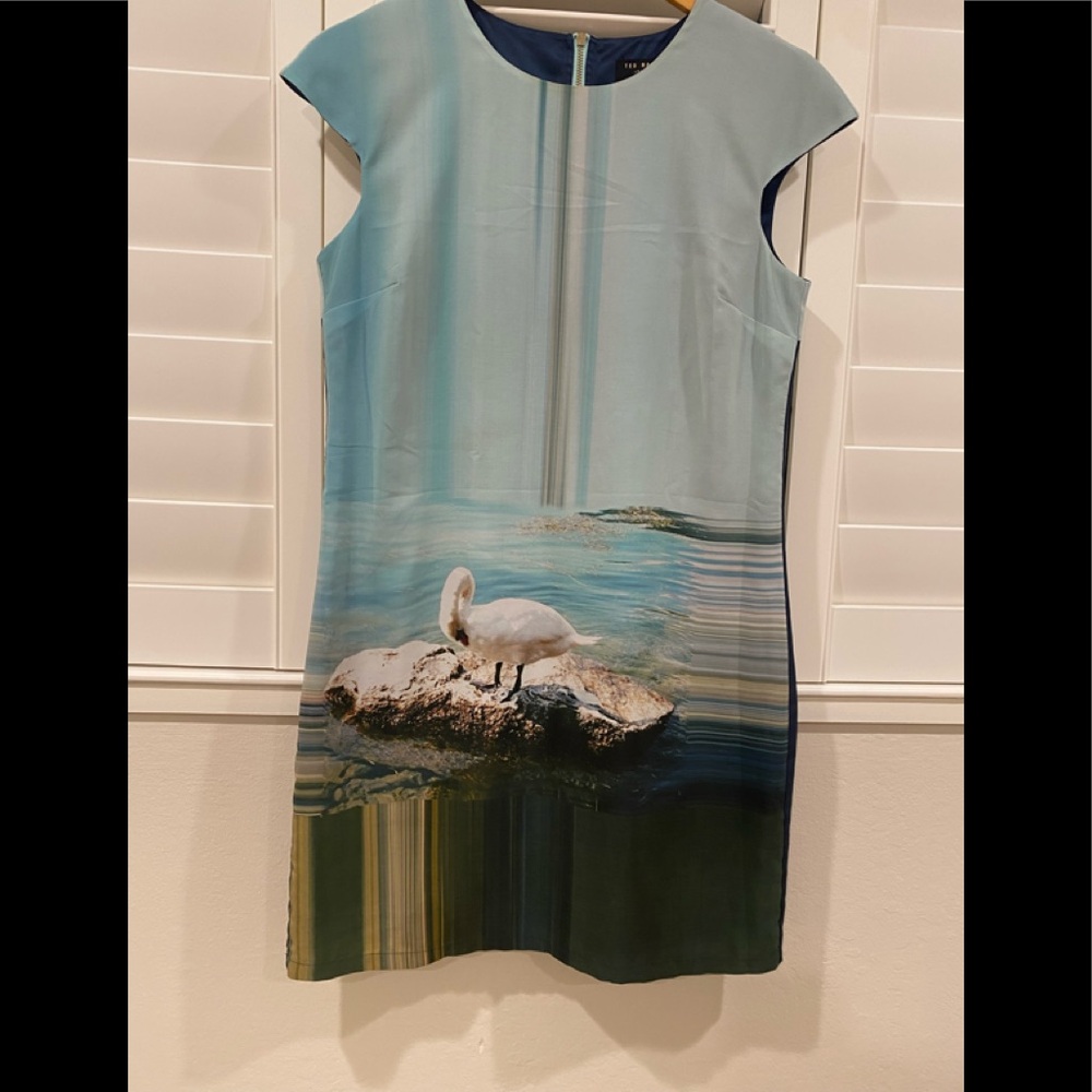 Ted Baker Printed Mini/ midi Dress